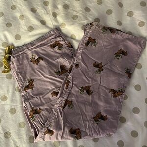 Boden crown & corgi print sleep pants